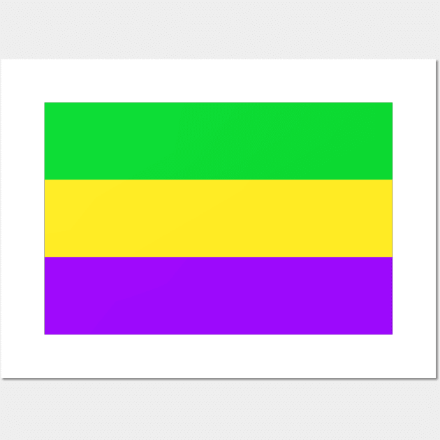 Mardi Gras Flag Wall Art by E